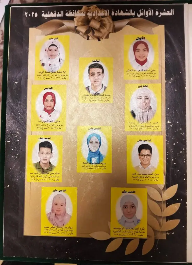 محافظ الدقهليه يعتمد نتيجه الشهاده الاعداديه